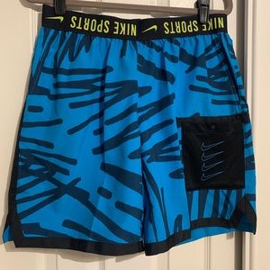 Nike Men’s Athletic Shorts Blue with Black Accents